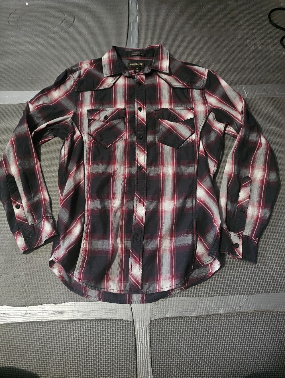 Helix Athletic Fit Plaid Shirt